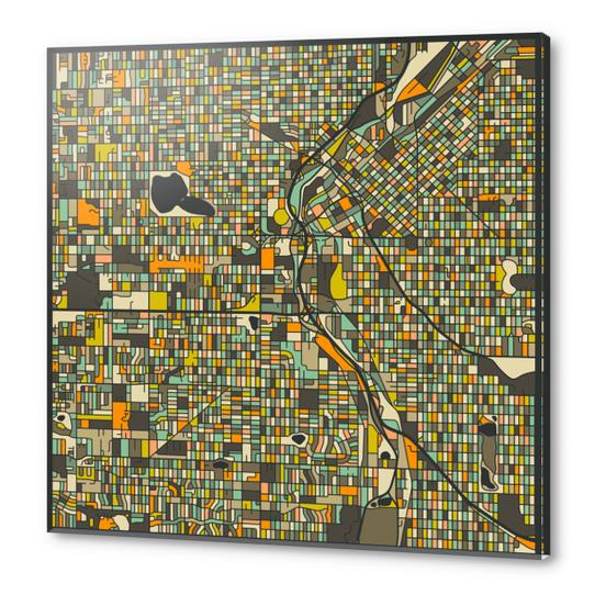 DENVER MAP 2 Acrylic prints by Jazzberry Blue