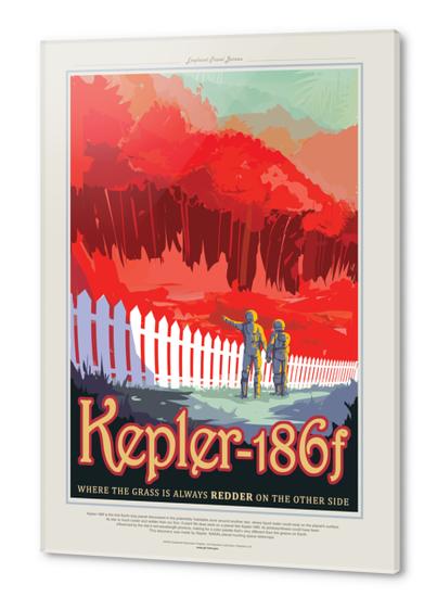 Kepler-186f - Where the Grass is Always Redder on the Other Side - NASA JPL Space Travel Poster Acrylic prints by Space Travel