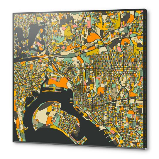 SAN DIEGO MAP 2 Acrylic prints by Jazzberry Blue