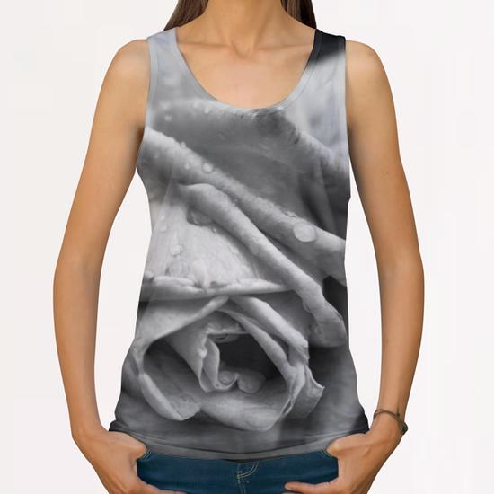 Monochrome Flower All Over Print Tanks by cinema4design