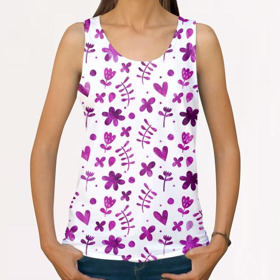 LOVELY FLORAL PATTERN All Over Print Tanks by Amir Faysal