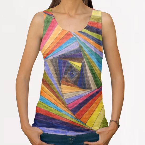 Rainbow Square All Over Print Tanks by Vic Storia