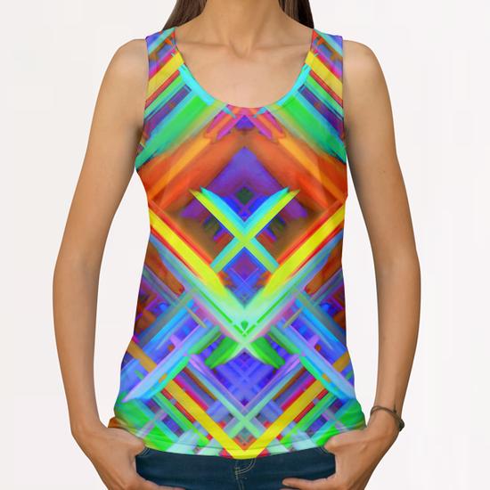 Colorful digital art splashing G466 All Over Print Tanks by MedusArt