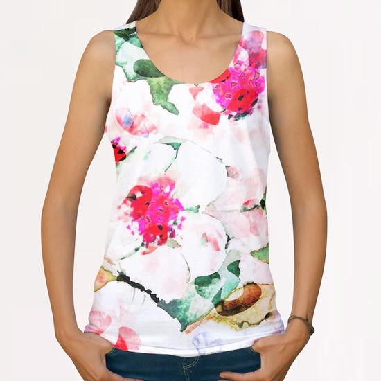 Flower Love All Over Print Tanks by Uma Gokhale