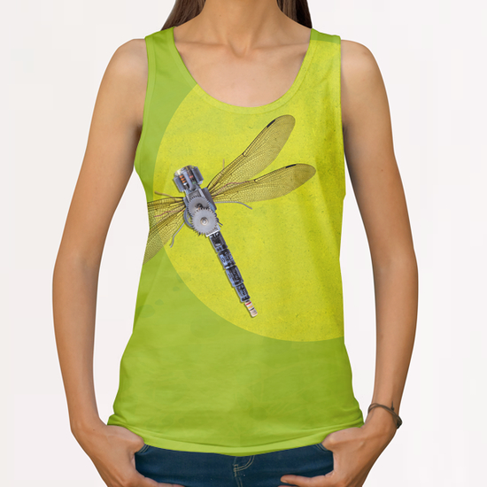 Mecanical Dragonfly All Over Print Tanks by tzigone