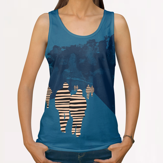 walking for oblivion All Over Print Tanks by junillu