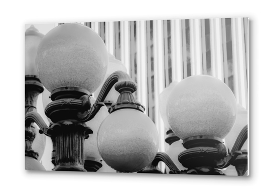 Urban Light at LACMA Los Angeles California USA in black and white Metal prints by Timmy333