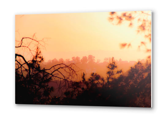 summer sunset with mountain scenic in Los Angeles California USA Metal prints by Timmy333