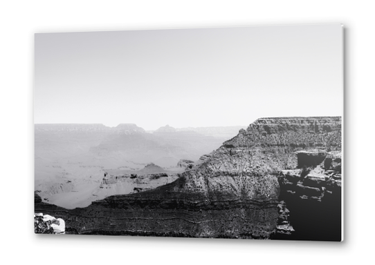 Desert at Grand Canyon national park Arizona USA in black and white Metal prints by Timmy333