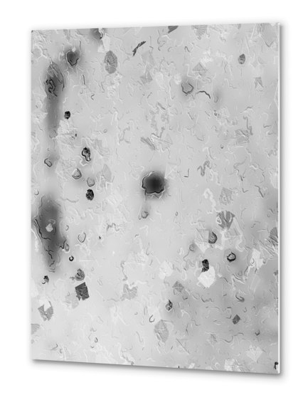 painting texture abstract background in black and white Metal prints by Timmy333