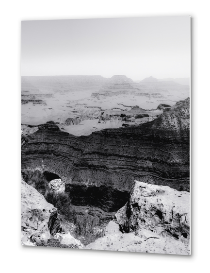 mountain desert at Grand Canyon national park Arizona in black and white Metal prints by Timmy333