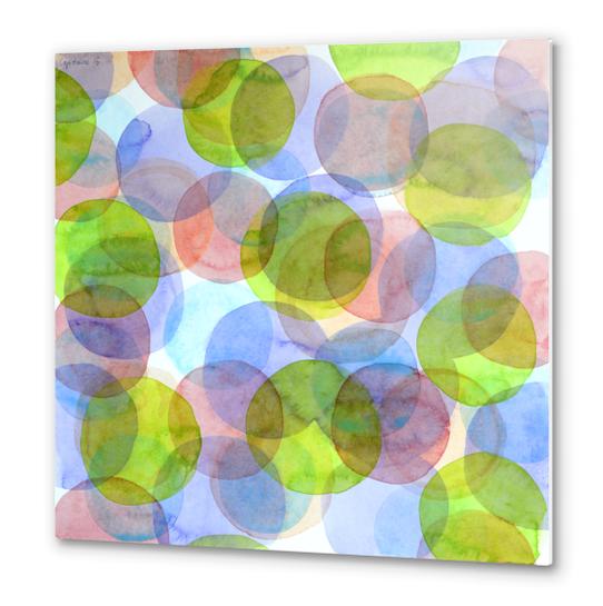 Green Red Blue Circles Metal prints by Heidi Capitaine