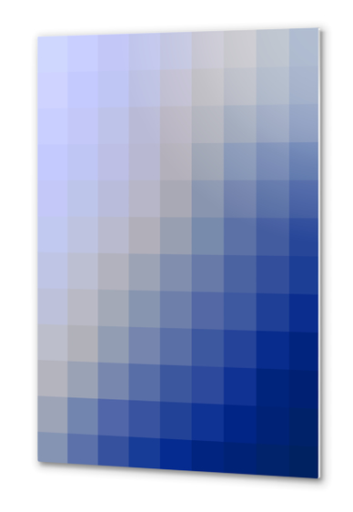 blue graphic design geometric pixel square pattern abstract background Metal prints by Timmy333