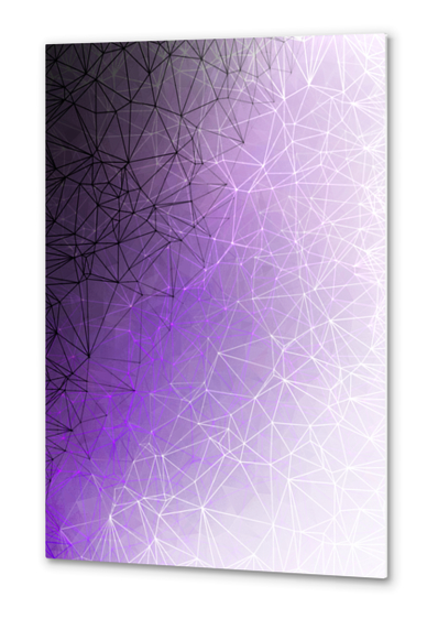 fractal graphic design geometric line pattern abstract background in purple Metal prints by Timmy333