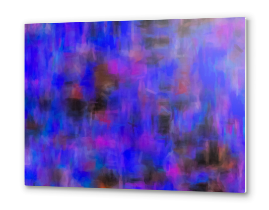 splash brush painting texture abstract background in blue pink Metal prints by Timmy333