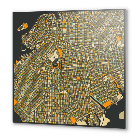 BROOKLYN MAP 2 Metal prints by Jazzberry Blue