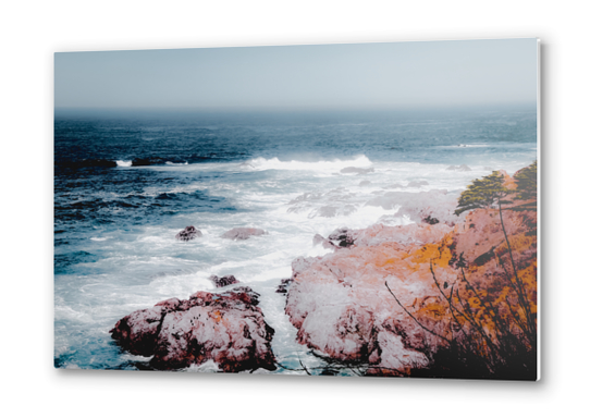 Ocean wave with beautiful scenic at Big Sur, Highway1, California, USA Metal prints by Timmy333