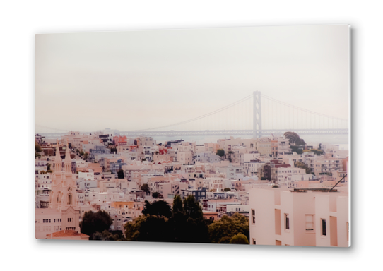 Buildings with bridge view at San Francisco California USA Metal prints by Timmy333