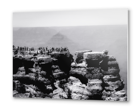 mountain desert view at Grand Canyon national park Arizona in black and white Metal prints by Timmy333