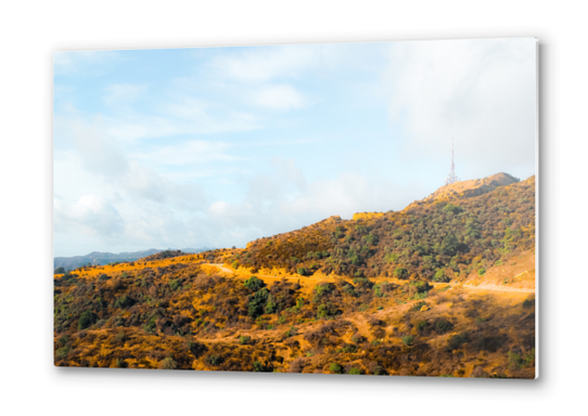 Hiking trail scenic to Hollywood Sign, Los Angeles, USA Metal prints by Timmy333