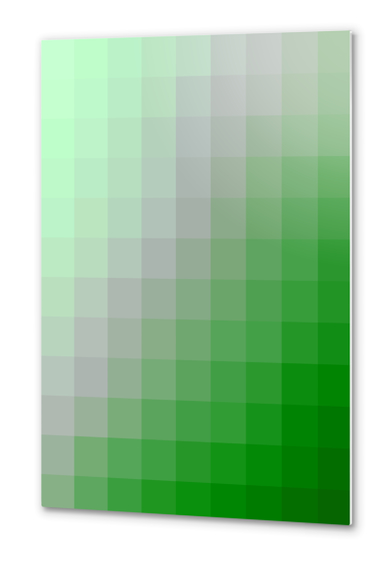 geometric pixel square pattern abstract background in green Metal prints by Timmy333