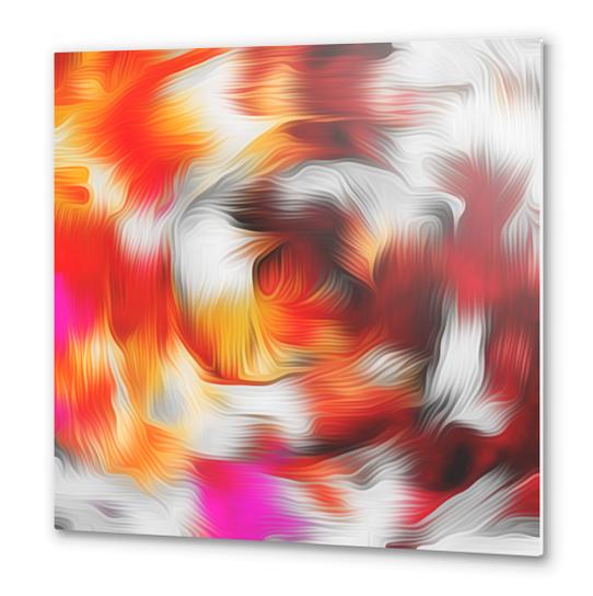 red brown and pink spiral painting abstract texture background Metal prints by Timmy333