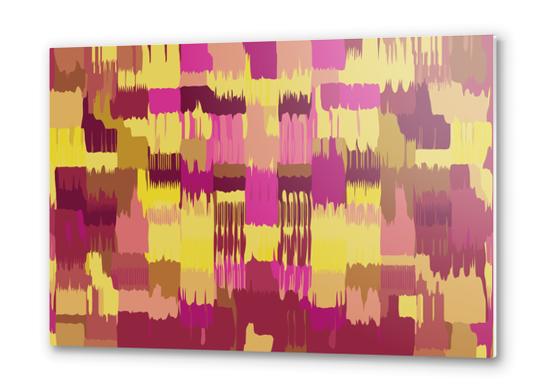 pink yellow and brown painting abstract background Metal prints by Timmy333