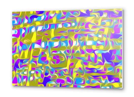 yellow pink and purple painting texture abstract background Metal prints by Timmy333