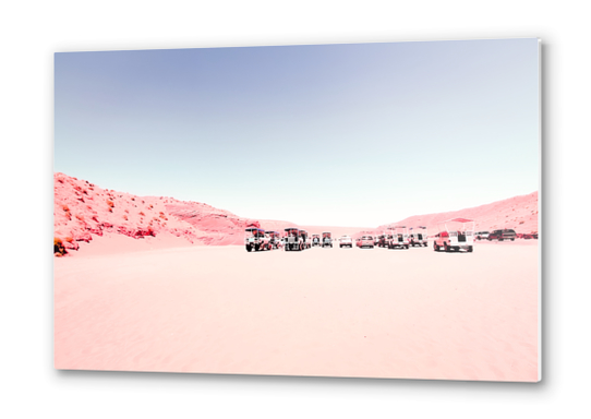 sand desert with blue sky at Antelope Canyon, USA Metal prints by Timmy333