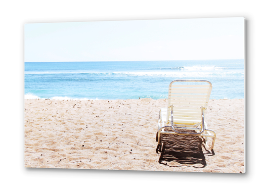 sandy beach with blue water in summer Metal prints by Timmy333