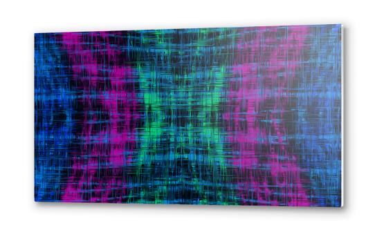 pink blue green line pattern abstract background Metal prints by Timmy333