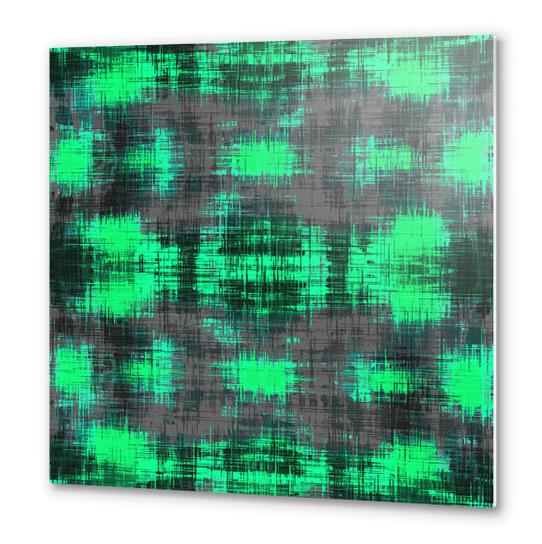 green and black painting texture abstract background Metal prints by Timmy333