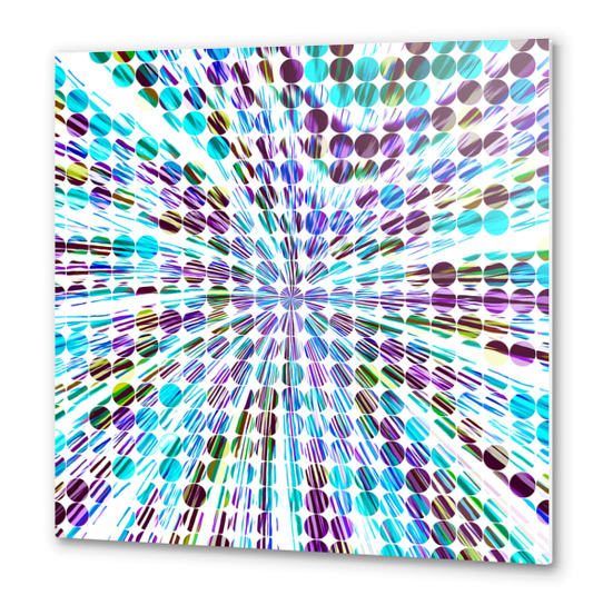 blue and purple circle pattern abstract background Metal prints by Timmy333