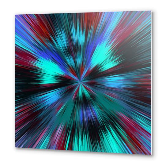 blue green red and black symmetry abstract background Metal prints by Timmy333