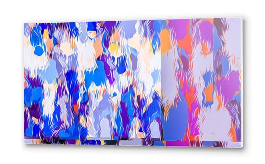 blue purple pink orange and red painting abstract background Metal prints by Timmy333