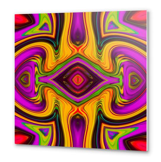 pink purple yellow green red symmetry art abstract background Metal prints by Timmy333