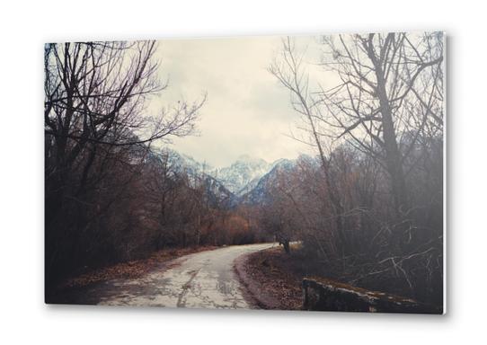 Road with mountain III Metal prints by Salvatore Russolillo