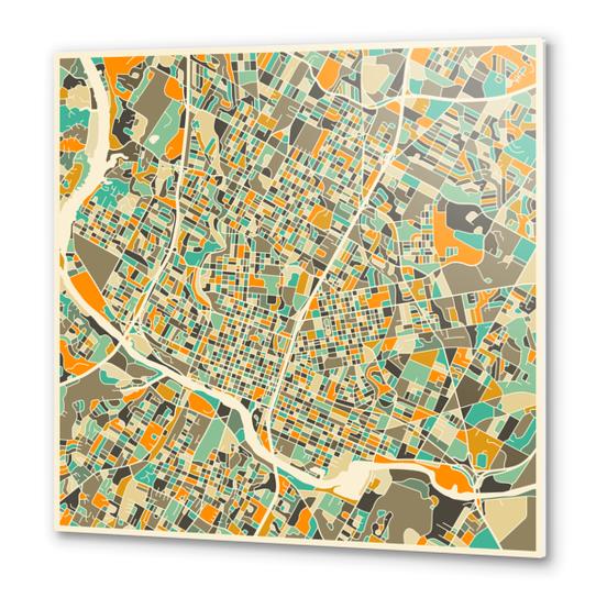 AUSTIN MAP 1 Metal prints by Jazzberry Blue