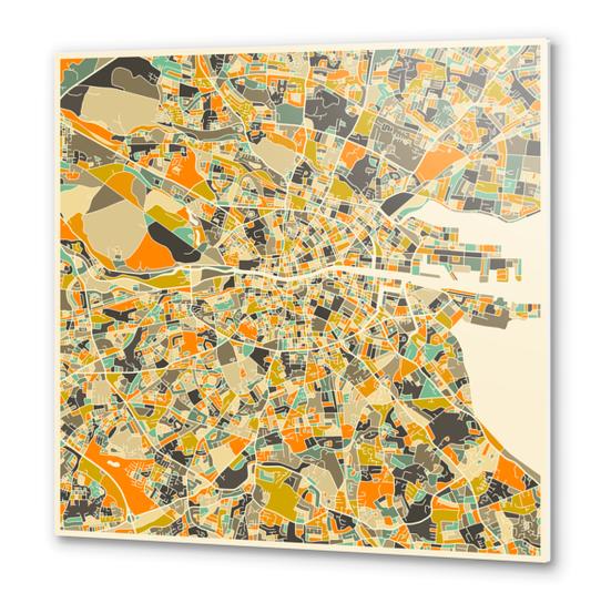 DUBLIN MAP 1 Metal prints by Jazzberry Blue