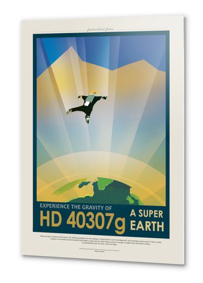 HD 40307g - Experience the Gravity of a Super Earth - NASA JPL Space Tourism Poster Metal prints by Space Travel