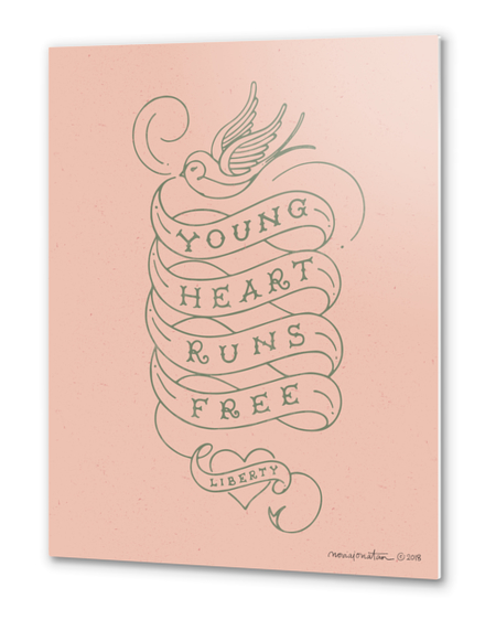 Young Heart Runs Free Metal prints by noviajonatan