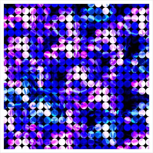 circle pattern abstract background with splash painting abstract in blue and pink Art Print by Timmy333