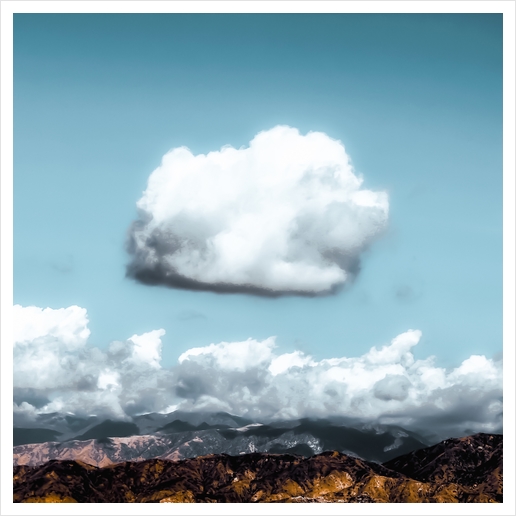 Hiking trail with mountain view and blue cloudy sky to Hollywood sign Los Angeles California USA Art Print by Timmy333