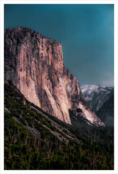 Mountains with blue sky at Yosemite national park California USA Art Print by Timmy333