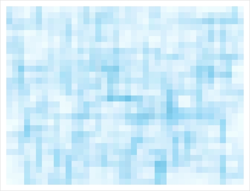 geometric square pixel pattern abstract in blue Art Print by Timmy333