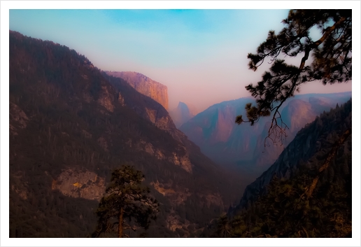 sunset at Yosemite national park California USA Art Print by Timmy333