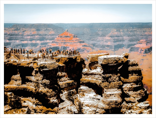 desert with blue sky at Grand Canyon national park, Arizona, USA Art Print by Timmy333