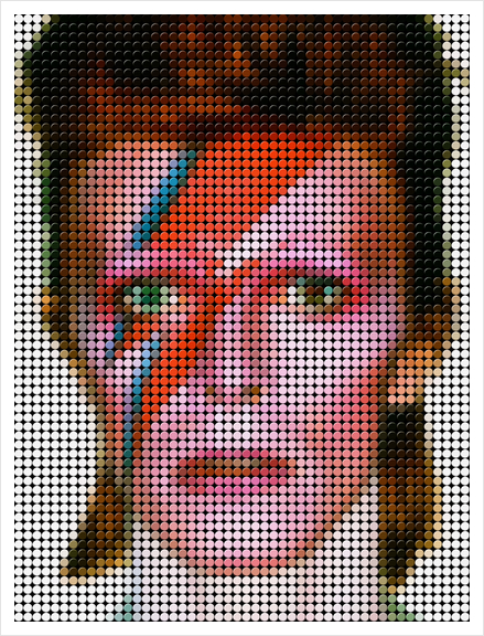 David bowie portrait Art Print by Vitor Costa