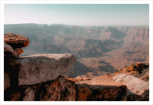 Desert view in summer at Grand Canyon national park USA Art Print by Timmy333