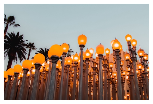 Urban Light at LACMA Los Angeles California USA Art Print by Timmy333